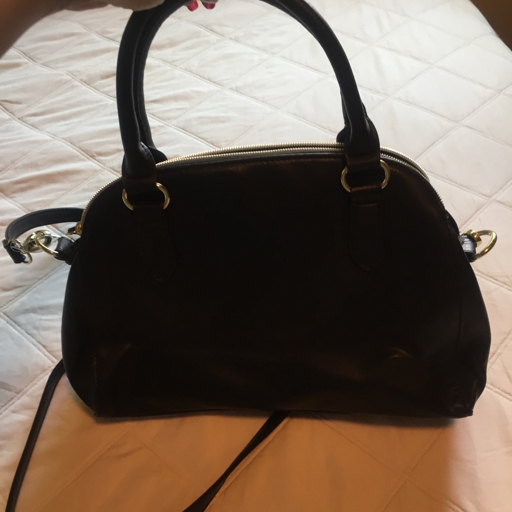 Nicole Miller black hand bag with straps - Picture 9 of 9